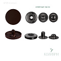 Кнопка установочная металлическая - KP28, матовый коричневый, 50 шт