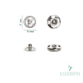 Кнопка пришивная металлическая - KN32, серебро, 50 шт