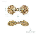 Декоративный крючок - MF02, золото, 10 шт
