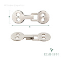 Декоративный крючок - MF26, серебро, 10 шт