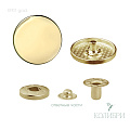 Кнопка установочная металлическая - KP01, золото, 50 шт