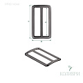 Рамка-регулятор - MF60, никель, 10 шт