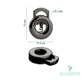 Фиксатор металлический - MFR01, никель, 25 шт