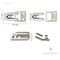 Крючки брючные пришивные - MF70, серебро, 25 шт