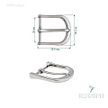 Пряжка металлическая - MR96, серебро, 3 шт