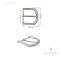 Пряжка металлическая - MR123, тёртое серебро, 3 шт