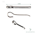 Язычок для пряжек - YZ02, серебро, 10 шт