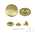 Кнопка установочная металлическая - KP02, золото, 50 шт