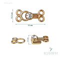 Декоративный крючок - MF05, золото, 10 шт