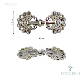 Декоративный крючок - MF02, серебро, 10 шт