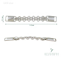 Украшение металлическое - MF09, серебро, 5 шт