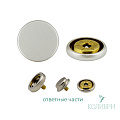 Кнопка установочная металлическая - KP11, матовое серебро, 50 шт