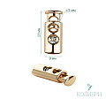 Фиксатор пластиковый - PFR02, золото, 50 шт
