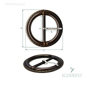 Пряжка пластиковая с язычком - GP81+Я, коричневый2, 6 шт