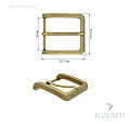 Пряжка металлическая - MR116, бронза, 3 шт