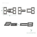 Декоративный крючок - MF14, никель, 10 шт