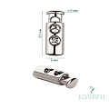 Фиксатор пластиковый - PFR02, серебро, 50 шт