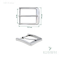 Пряжка металлическая - MR110, серебро, 3 шт