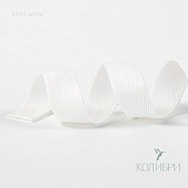 Киперная лента х/б - KIP01, белый/белый, 50/100 м