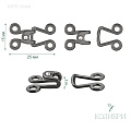 Декоративный крючок - MF29, никель, 10 шт