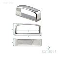 Шлёвка металлическая - SHL01, серебро, 10 шт