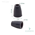 Наконечник пластиковый - PNK01, глянцевый серый, 50 шт