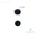 Наконечник металлический - MNK13, прорезиненный чёрный, 50 шт
