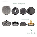 Кнопка установочная металлическая - KP27, тёртый никель, 50 шт