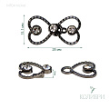 Декоративный крючок - MF04, никель, 10 шт