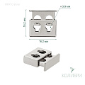 Фиксатор металлический - MFR10, серебро, 25 шт
