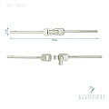 Декоративная пряжка - GP111, серебро, 10 шт