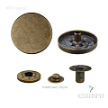 Кнопка установочная металлическая - KP01, бронза, 50 шт