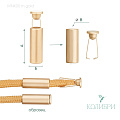 Наконечник металлический - MNK05, матовое золото, 50 шт