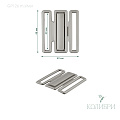 Пряжка металлическая под резинку - GP126, матовое серебро, 10 шт