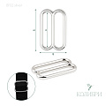 Регулятор для бретелей, металлический - BF02, серебро, 100 шт
