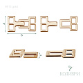 Декоративный крючок - MF14, золото, 10 шт