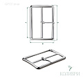 Пряжка металлическая - GP101, серебро, 5 шт
