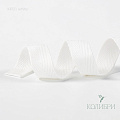 Киперная лента х/б - KIP01, белый/белый, 50/100 м