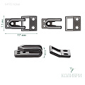 Крючки брючные пришивные - MF70, никель, 25 шт