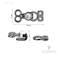 Декоративный крючок - MF06, никель, 10 шт