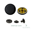 Кнопка установочная металлическая - KP10, чёрный, 50 шт