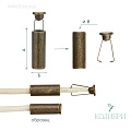 Наконечник металлический - MNK05, бронза, 50 шт