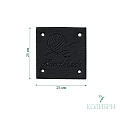 Лейбл из искусственной кожи - NA04, чёрный, 25х25 мм, 10 шт
