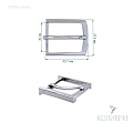 Пряжка металлическая - MR94, серебро, 3 шт