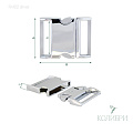 Пряжка фастекс металлический - FM02, серебро, 3 шт