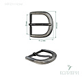 Пряжка металлическая - MR121, тёртый никель, 3 шт