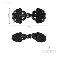 Декоративный крючок - MF02, чёрный, 10 шт