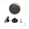 Пуговица джинсовая, плавающий болт - DJ07, никель, 50 шт