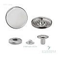 Кнопка установочная металлическая - KP01, серебро, 50 шт