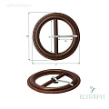 Пряжка пластиковая с язычком - GP81+Я, коричневый1, 6 шт